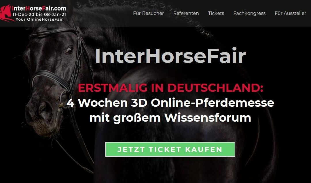 InterHorseFair – 4 Wochen 3D Online Pferdemesse